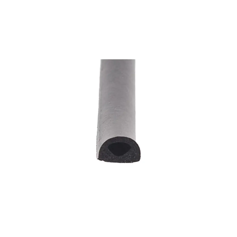 Non Ribbed D Seal w/ White PSA Tape - 1/2" W x 3/8" H x 50' L - APP018-224